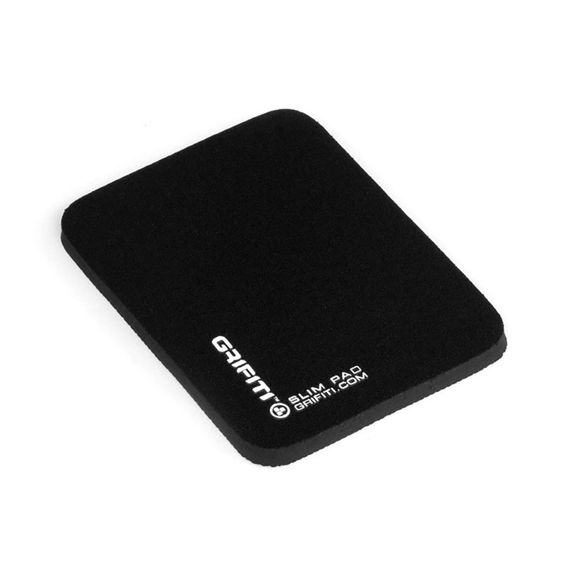 GRIFITI Small Slim Pad 5" x 4" x 0.2" Track Pad Wrist Rest Silicone Ergonomic Carpal Tunnel Resting Support for Computer Track Pad, Trackball or Mouse (Black Nylon Surface) - Image 1